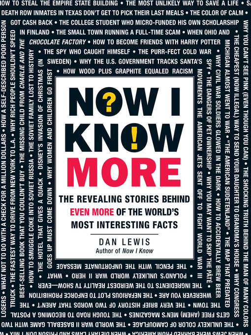 Title details for Now I Know More by Dan Lewis - Available